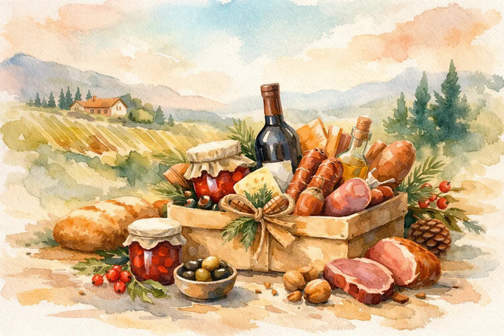 Geschenkset mit regionalen Spezialitäten wählen