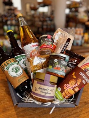 Picknickkorb „Draußen schmeckt’s am besten“ Größe M