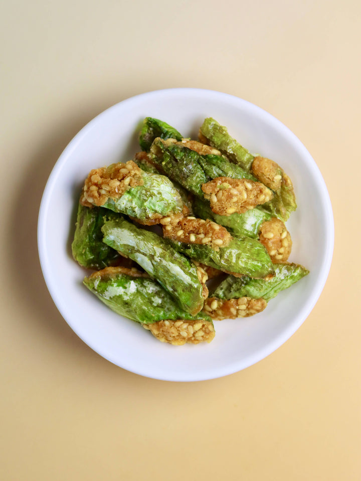 Grüne Chili Snacks