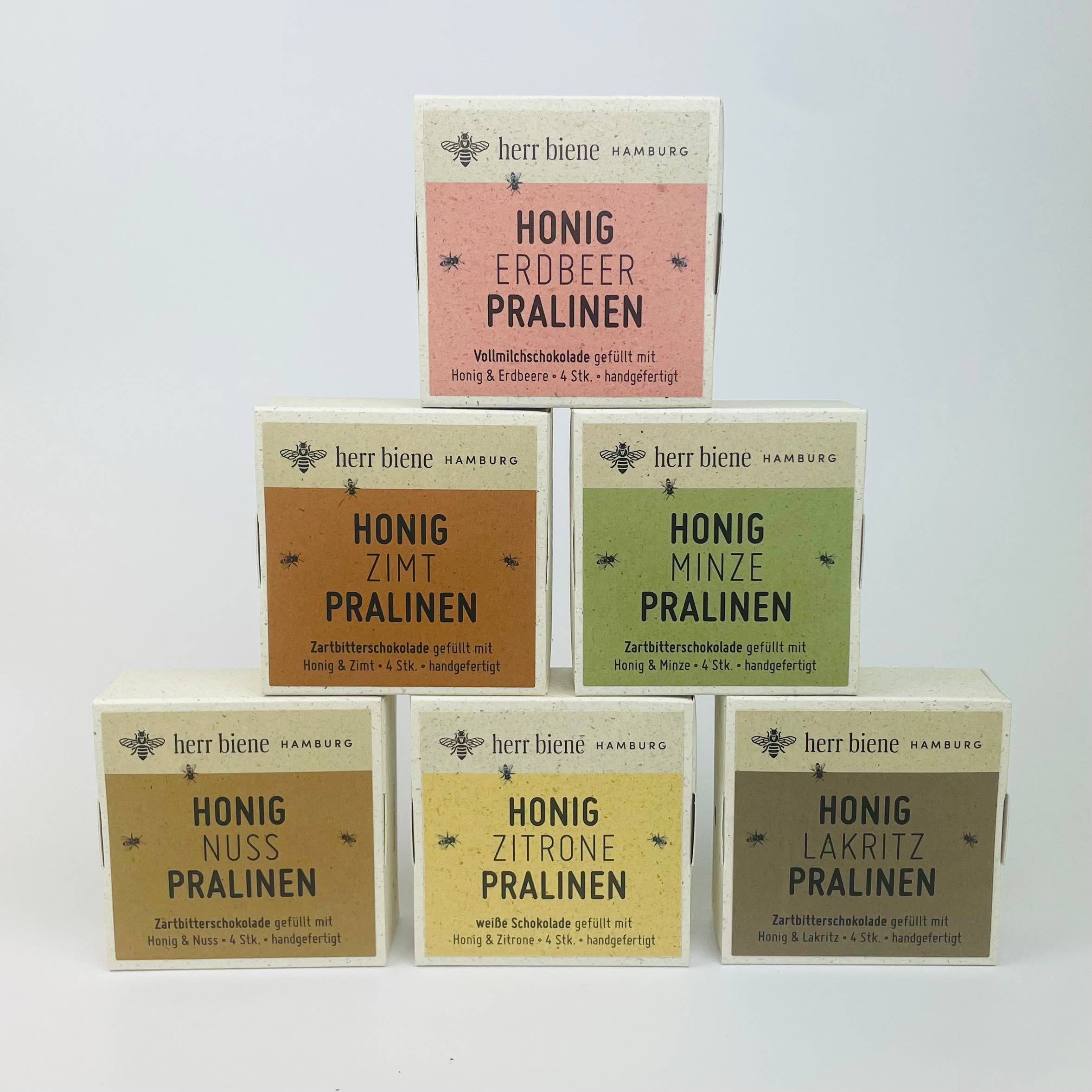 4er Honigpralinen in 5 Sorten : Rum