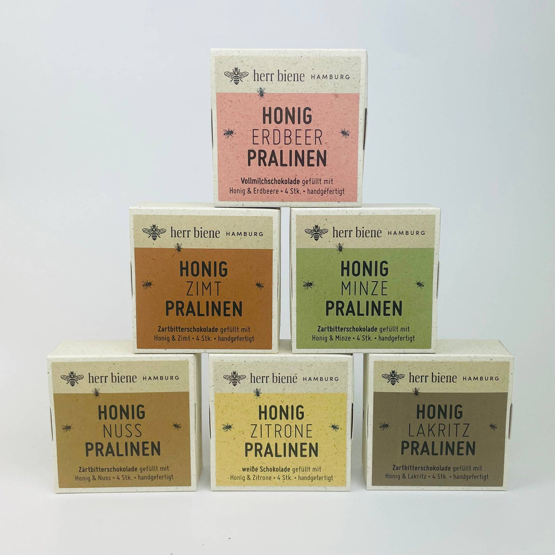 4er Honigpralinen in 5 Sorten : Lakritz