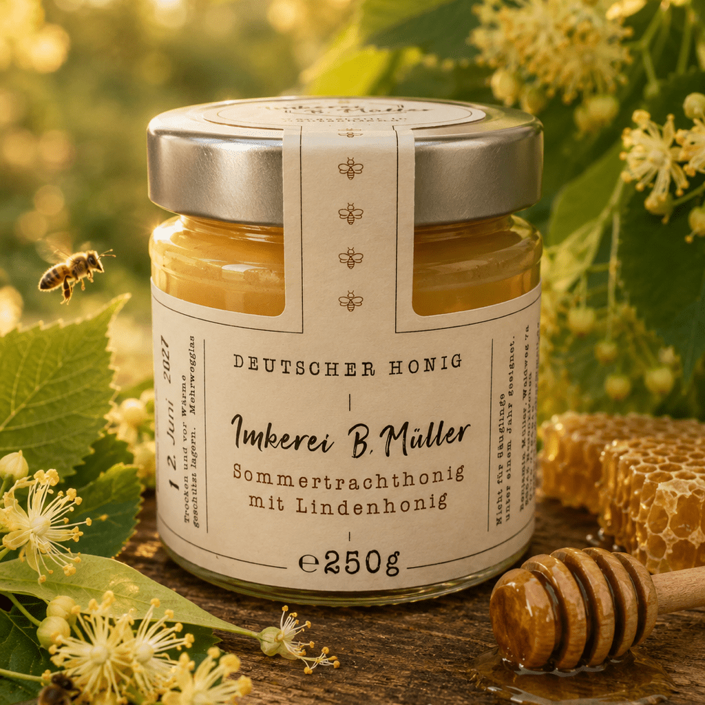 Imkerei B. Müller - Sommertrachthonig mit Lindenhonig 250g