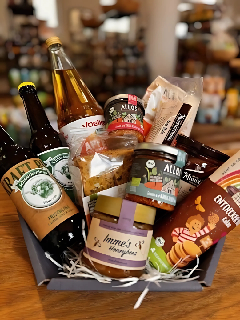 Picknickkorb „Draußen schmeckt’s am besten“ Größe M